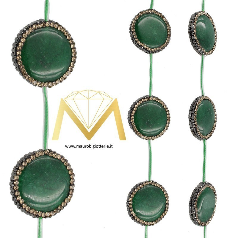 Filo di PD Agata Verde con Marcasite