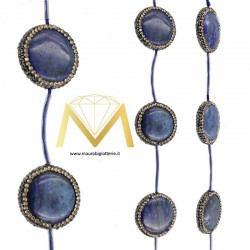 Drop Shaped Lapis with Marcasite