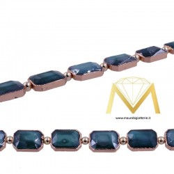 Filo di Cristallo Rettangolare Torchese - Oro Rosa 10X14