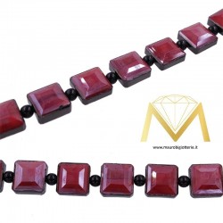 Red Square Crystal with Black Border