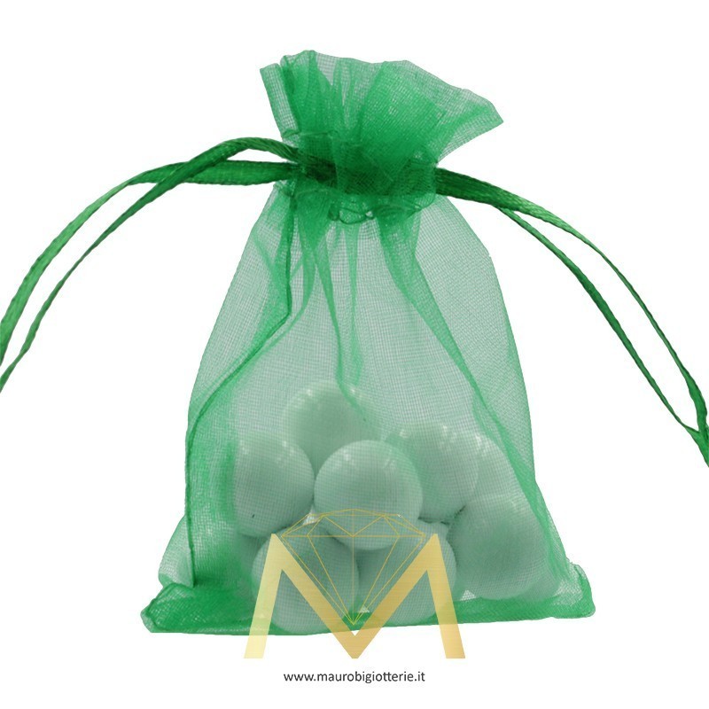 Sacchetti di Organza Verde 9x12cm