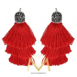 Red Tassel with Three Layers