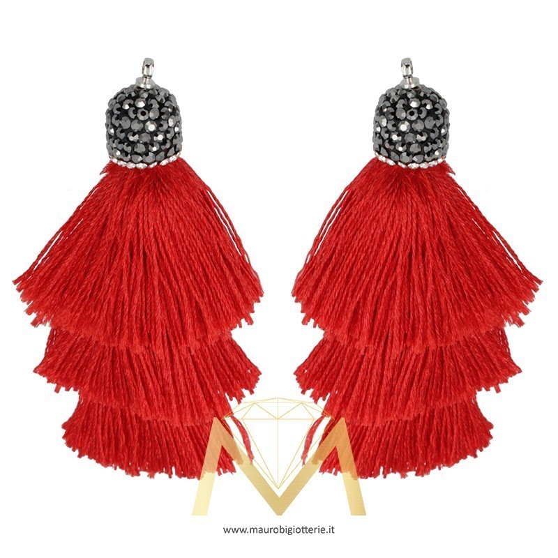 Red Tassel with Three Layers