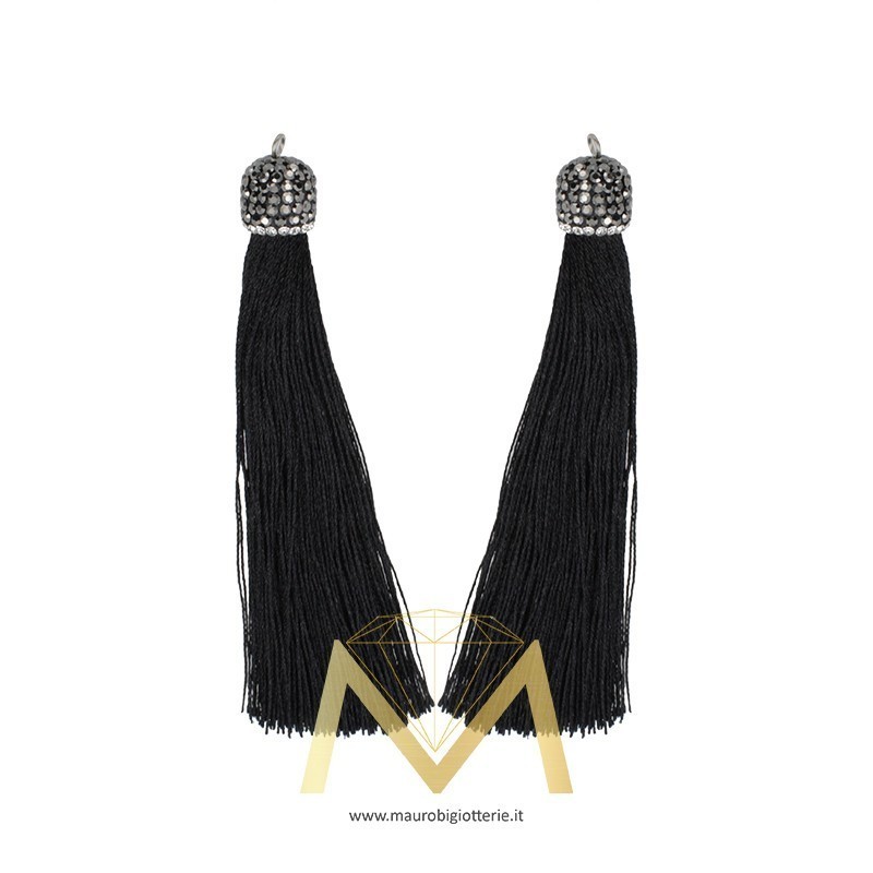 Black Tassel with Marcasite 60mm