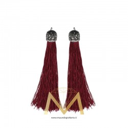 Bordeux Tassel with Marcasite 60mm