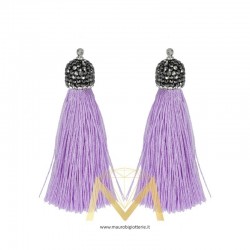 Lilac Tassel with Marcasite 60mm