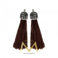 Brown Tassel with Marcasite 60mm
