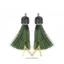 Green Tassel with Marcasite 90mm