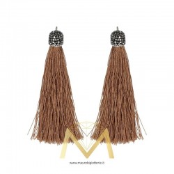 Light Brown Tassel with Marcasite 90mm