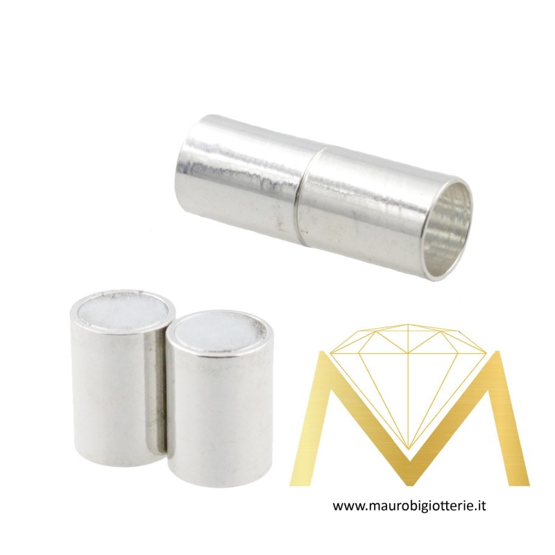 Tubetto a Calamita Argento 4mm