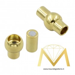 Magnetic Clip with Large Hole Gold 4mm