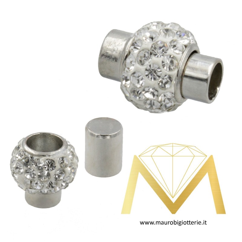 Calamita Foro Largo con Strass 5mm