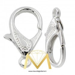 Carabiner Droplet Silver with Design 30mm