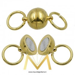Round Magnetic Gold Clips with Rings 12mm