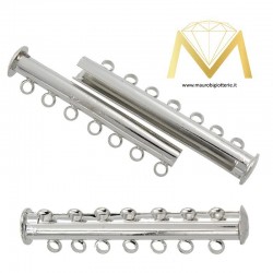 Tube with Magnet and 7 Rings Rhodium