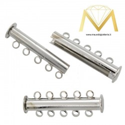 Tube with Magnet and 5 Rings Rhodium