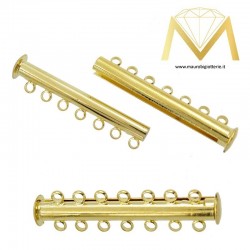 Tube with Magnet and 7 Rings Gold