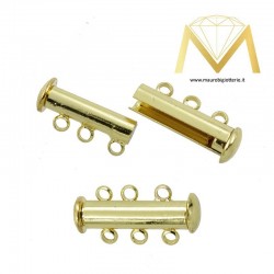 Tube with Magnet and 3 Rings Gold