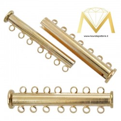 Tube with Magnet and 7 Rings Rose Gold