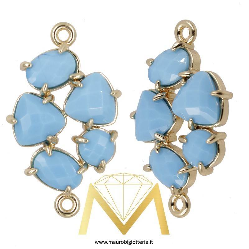 Irregular shaped Pendant - Turquoise Paste