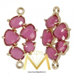 Ciondolo Irregolare Colore Fucsia