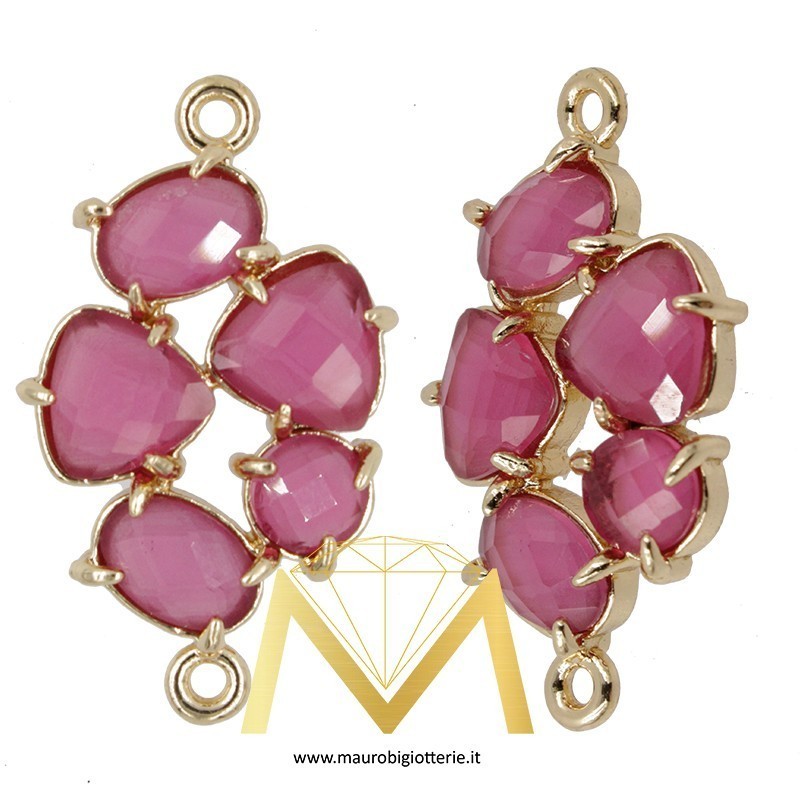 Ciondolo Irregolare Colore Fucsia