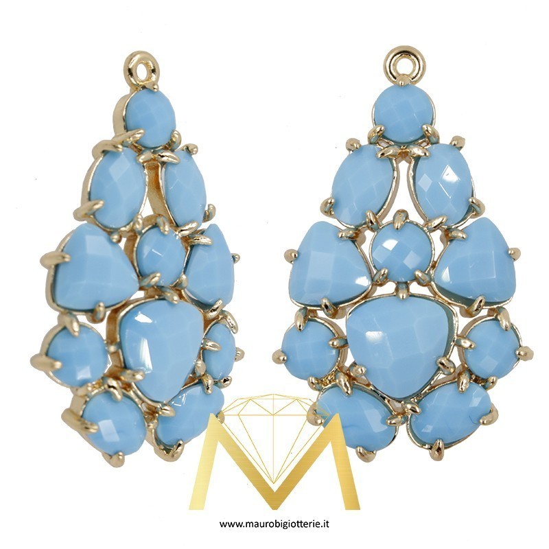 Ciondolo Goccia Pieno Colore Pasta di Turchese