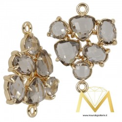 Ciondolo Triangolo con Occhio di Gatto Colore Grigio