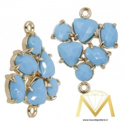 Ciondolo Triangolo con Occhio di Gatto Colore Pasta di Turchese