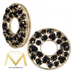 Round Pendant with Cat's Eye color Black