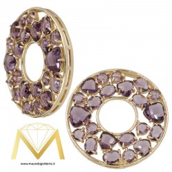 Round Pendant with Cat's Eye color Lilac