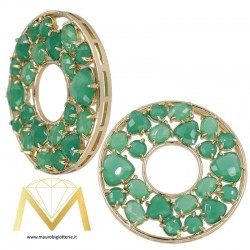 Round Pendant with Cat's Eye color Green