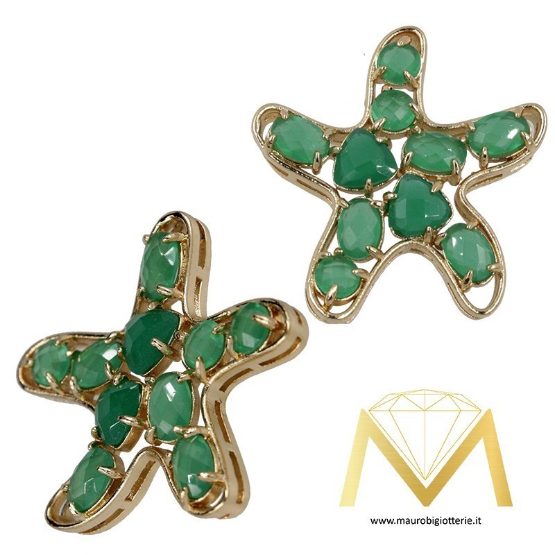 Star Pendant with Cat's Eye color Green