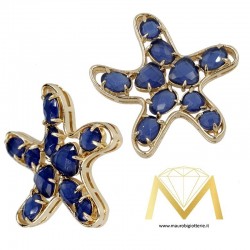 Star Pendant with Cat's Eye color Blue