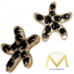 Star Pendant with Cat's Eye color Black