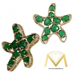 Star Pendant with Cat's Eye color Olive Green