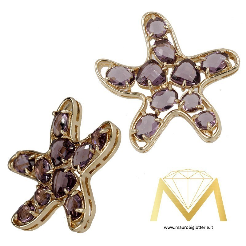 Star Pendant with Cat's Eye color Lilac