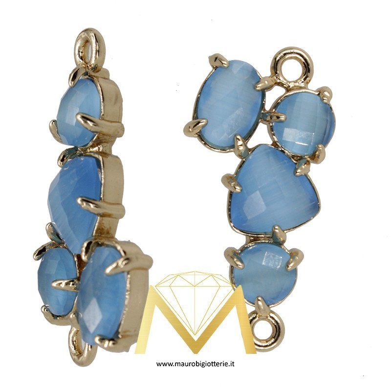 Asymmetrical Pendant with Cat's Eye color Green