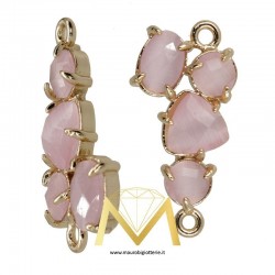 Asymmetrical Pendant with Cat's Eye color Pink