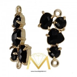 Asymmetrical Pendant with Cat's Eye color Black