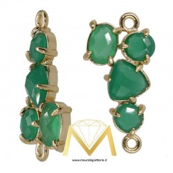 Asymmetrical Pendant with Cat's Eye color Green