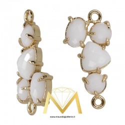 Asymmetrical Pendant with Cat's Eye color White