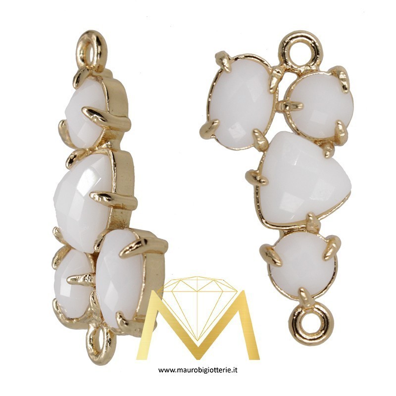 Asymmetrical Pendant with Cat's Eye color White