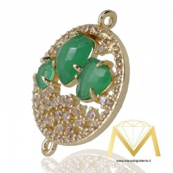 Oval Pendant with Cat's Eye color Green