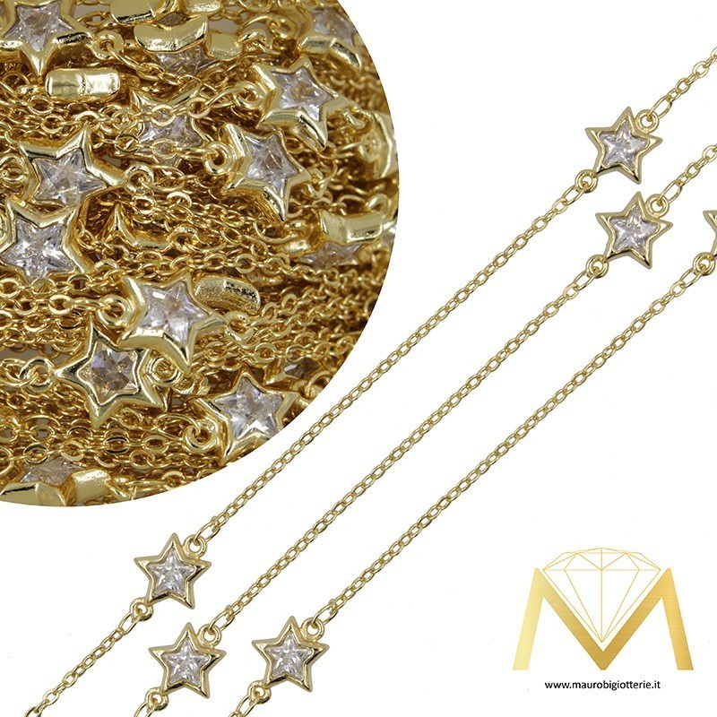 Stelle Catena in Ottone in Oro