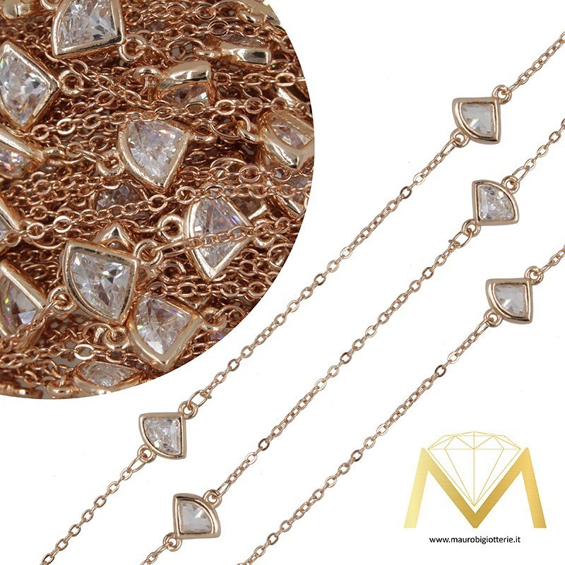 Diamond Shaped Brass Chain Copper