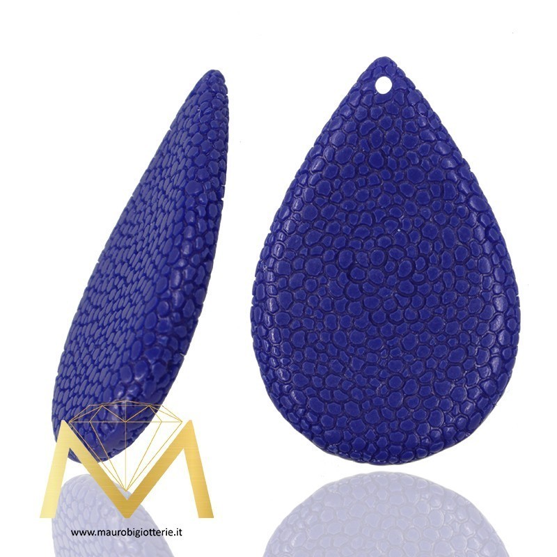 Ciondoli in Resina Forma Goccia colore Blu