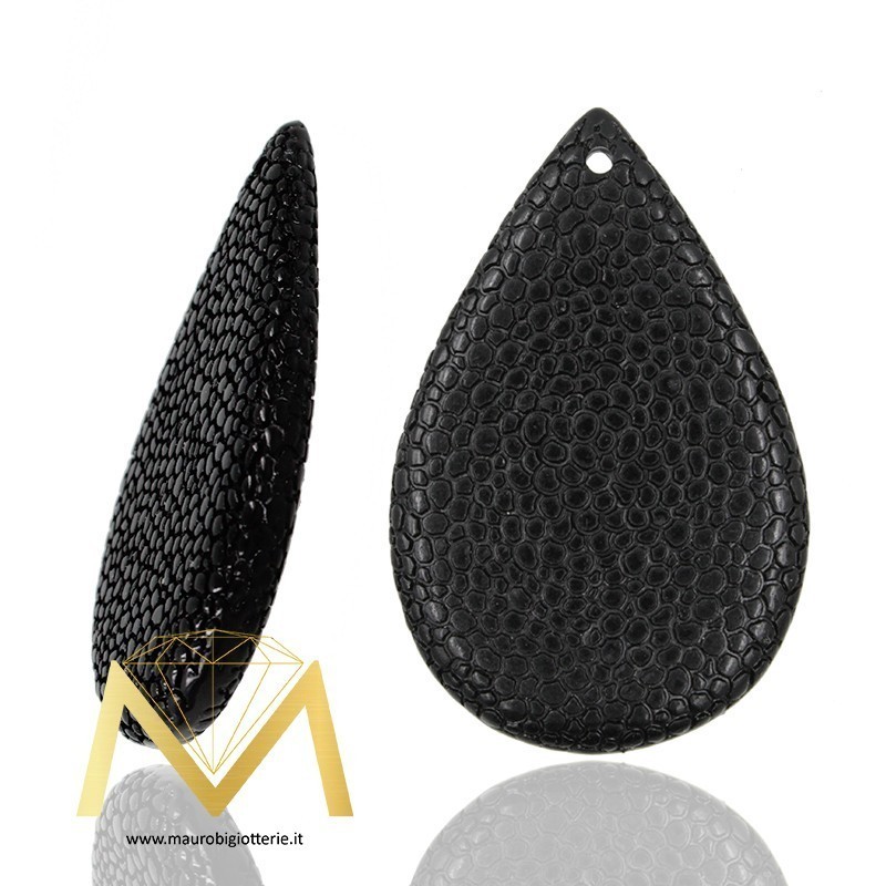 Ciondoli in Resina Forma Goccia colore Nero