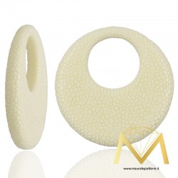 Round Resin Pendant color Ivory