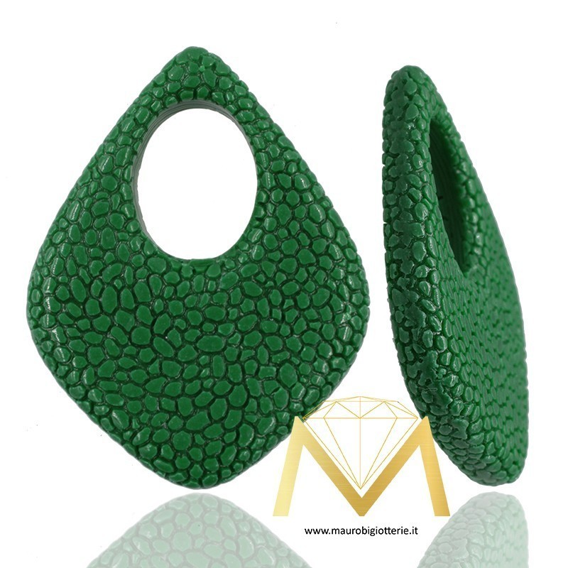 Rhombus Resin Pendant color Green